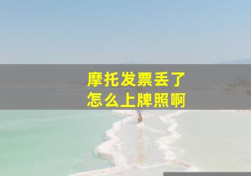 摩托发票丢了怎么上牌照啊