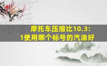 摩托车压缩比10.3:1使用哪个标号的汽油好