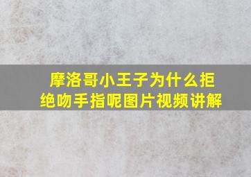 摩洛哥小王子为什么拒绝吻手指呢图片视频讲解