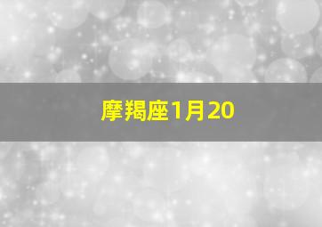 摩羯座1月20