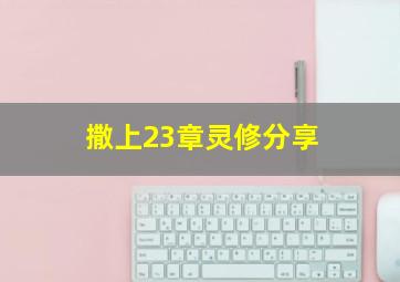 撒上23章灵修分享