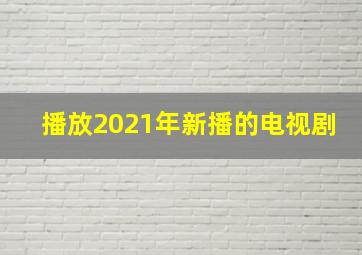 播放2021年新播的电视剧