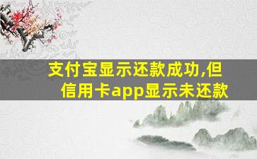 支付宝显示还款成功,但信用卡app显示未还款