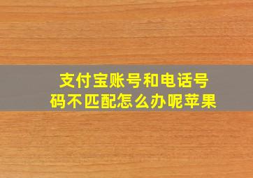 支付宝账号和电话号码不匹配怎么办呢苹果