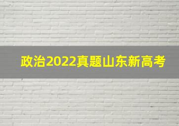 政治2022真题山东新高考