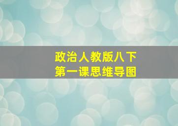 政治人教版八下第一课思维导图