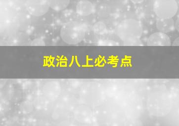 政治八上必考点