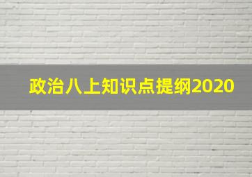 政治八上知识点提纲2020