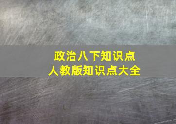 政治八下知识点人教版知识点大全