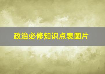 政治必修知识点表图片