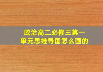 政治高二必修三第一单元思维导图怎么画的