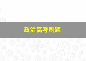 政治高考刷题