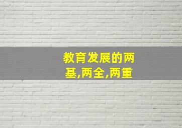 教育发展的两基,两全,两重