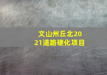 文山州丘北2021道路硬化项目