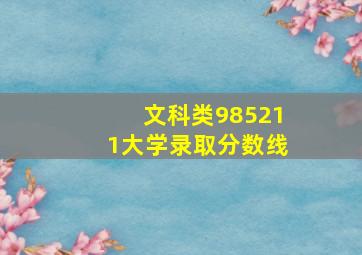 文科类985211大学录取分数线