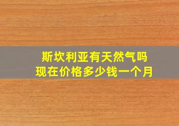 斯坎利亚有天然气吗现在价格多少钱一个月