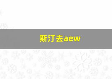 斯汀去aew