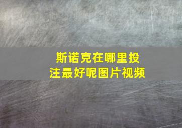 斯诺克在哪里投注最好呢图片视频