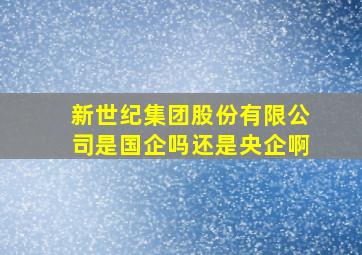 新世纪集团股份有限公司是国企吗还是央企啊