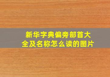 新华字典偏旁部首大全及名称怎么读的图片