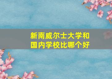 新南威尔士大学和国内学校比哪个好