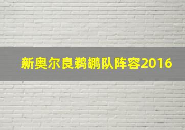 新奥尔良鹈鹕队阵容2016