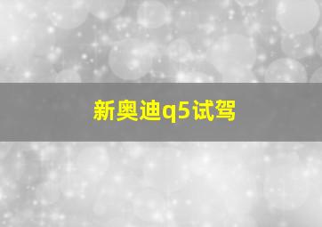 新奥迪q5试驾