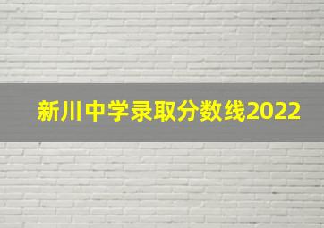 新川中学录取分数线2022