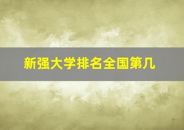 新强大学排名全国第几