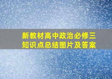 新教材高中政治必修三知识点总结图片及答案