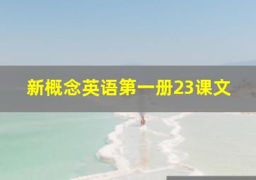 新概念英语第一册23课文