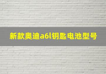 新款奥迪a6l钥匙电池型号