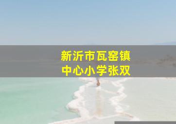 新沂市瓦窑镇中心小学张双