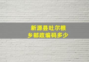 新源县吐尔根乡邮政编码多少