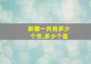 新疆一共有多少个市,多少个县