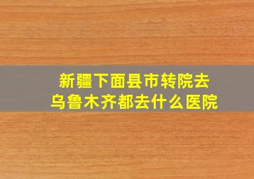 新疆下面县市转院去乌鲁木齐都去什么医院