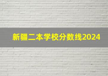 新疆二本学校分数线2024