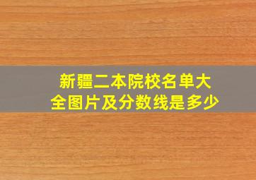 新疆二本院校名单大全图片及分数线是多少