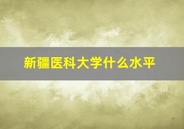 新疆医科大学什么水平