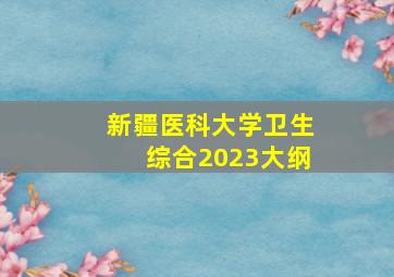 新疆医科大学卫生综合2023大纲