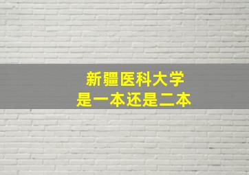 新疆医科大学是一本还是二本