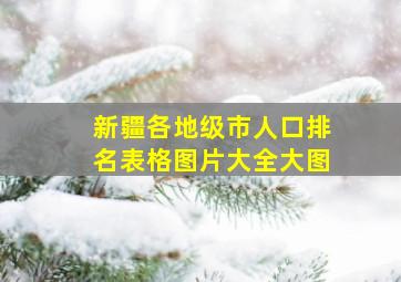 新疆各地级市人口排名表格图片大全大图