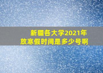 新疆各大学2021年放寒假时间是多少号啊