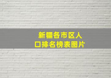 新疆各市区人口排名榜表图片