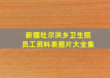 新疆吐尔洪乡卫生院员工资料表图片大全集