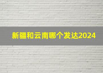 新疆和云南哪个发达2024