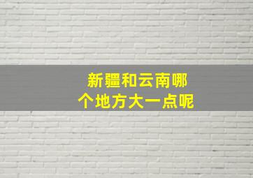 新疆和云南哪个地方大一点呢