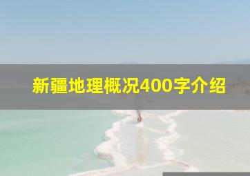 新疆地理概况400字介绍