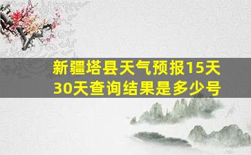 新疆塔县天气预报15天30天查询结果是多少号