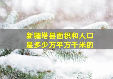 新疆塔县面积和人口是多少万平方千米的